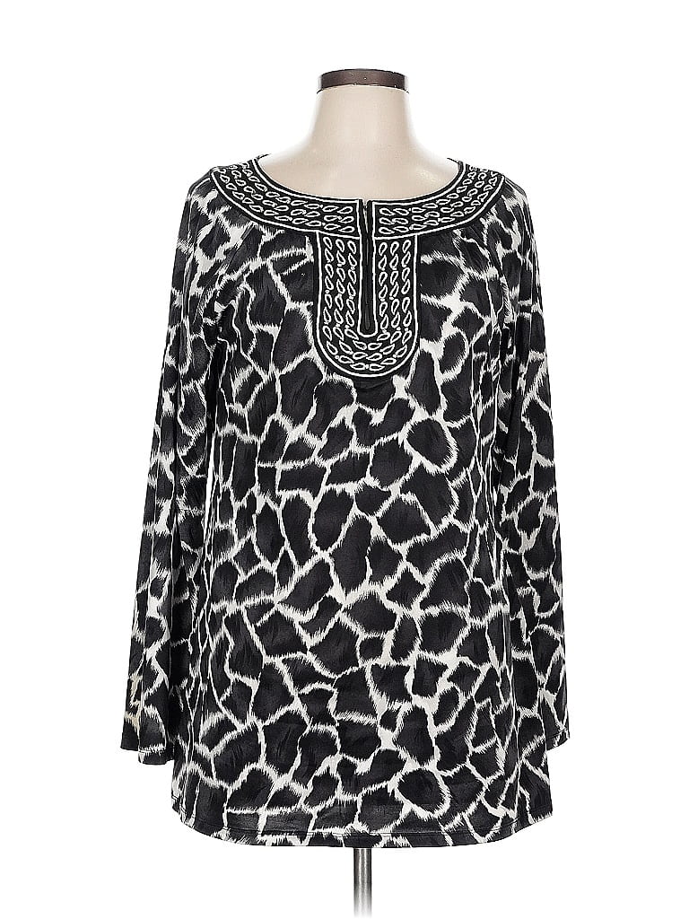 Pre-owned Inc International Concepts Long Sleeve T-shirt In Black