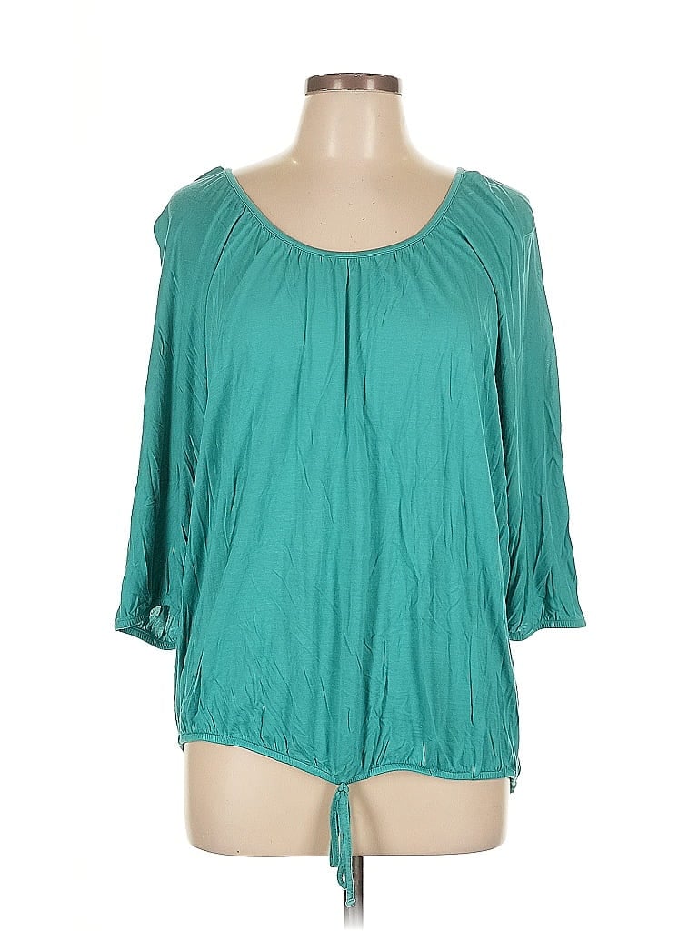 Pre-owned Apt. 9 3/4 Sleeve T-shirt In Blue