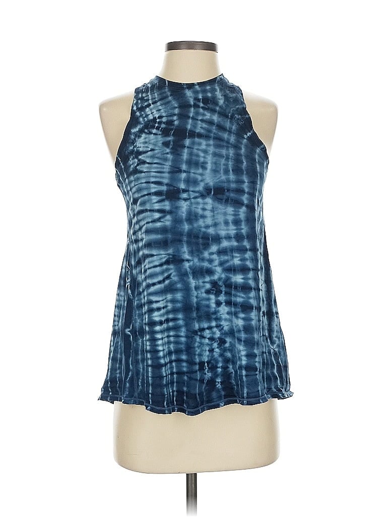 Pre-owned Lululemon Athletica Tank Top Blue Halter Neckline Tops