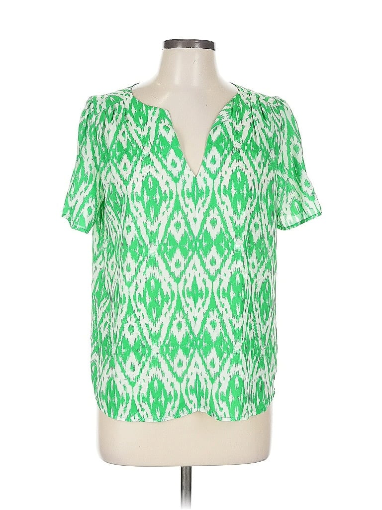 COLLECTIVE CONCEPTS Pre-owned Short Sleeve Blouse In Green