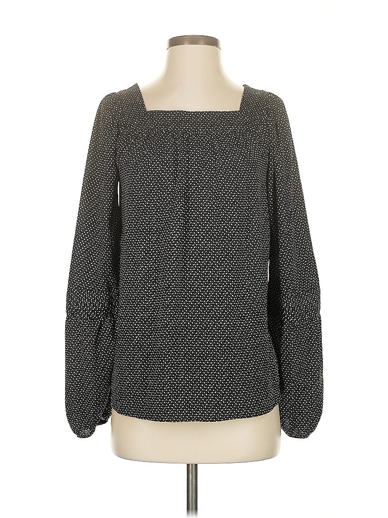 Pre-owned Lc Lauren Conrad Long Sleeve Blouse In Gray