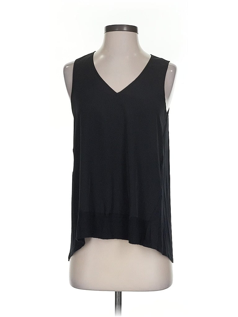 Pre-owned Lola And Sophie Sleeveless Top Black V Neck Tops