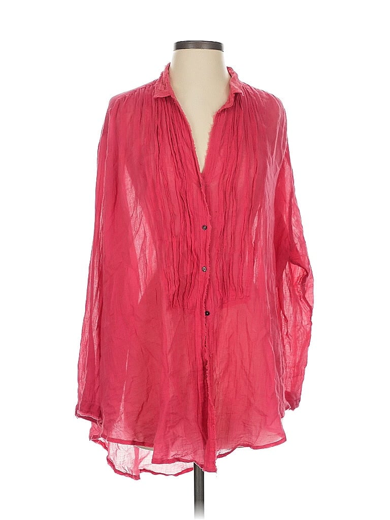 Pre-owned Fp One 3/4 Sleeve Blouse In Pink