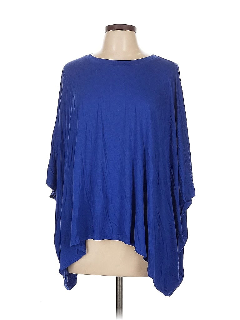 Pre-owned Express Poncho In Blue