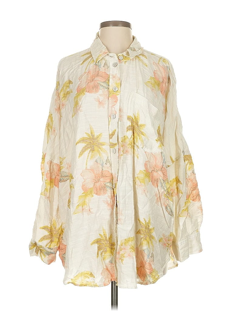 Pre-owned American Eagle Outfitters 3/4 Sleeve Blouse In White