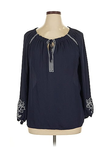 Soho JEANS NEW YORK & COMPANY 3/4 Sleeve Blouse (view 1)
