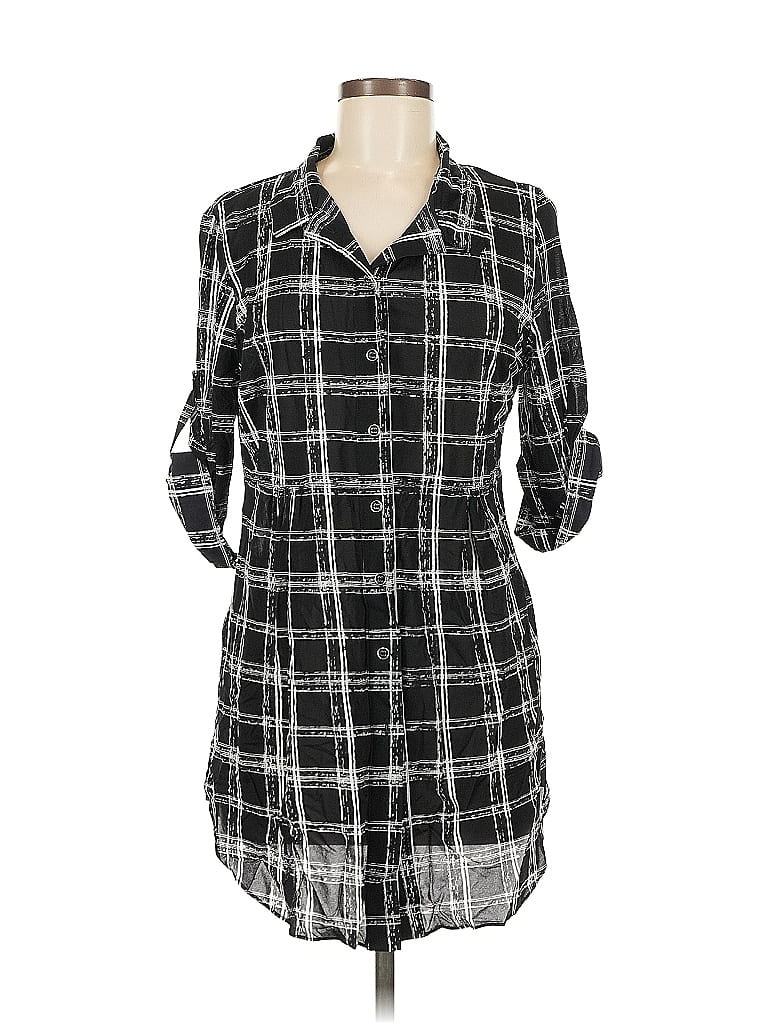 Click to view more detailed imagery on our partner's website Pre-owned Nygard 3/4 Sleeve Button Down Shirt In Black