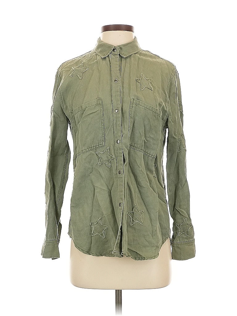 Pre-owned Rails Long Sleeve Button Down Shirt In Green
