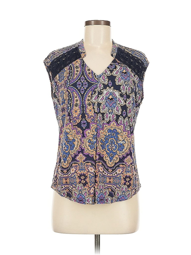 Pre-owned Daniel Rainn Sleeveless Blouse In Purple