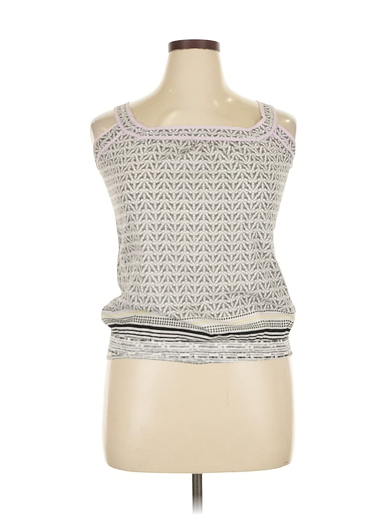 Pre-owned Roxy Sleeveless Top Gray Halter Neckline Tops