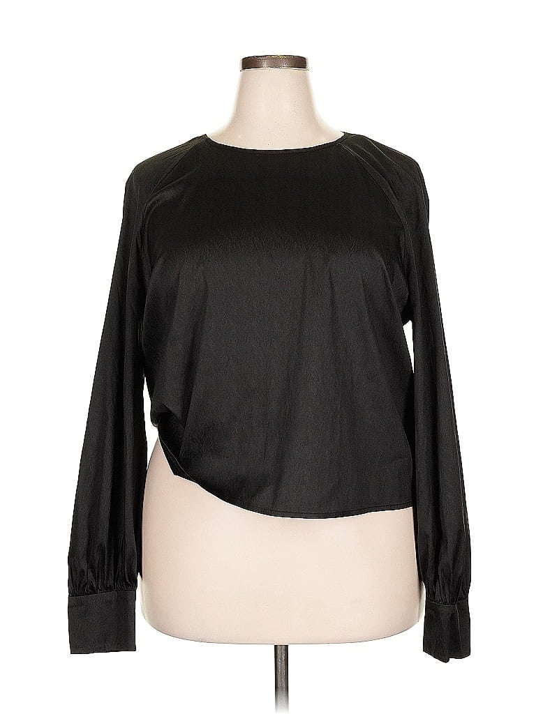 Click to view more detailed imagery on our partner's website Pre-owned Chelsea28 Long Sleeve Blouse In Black