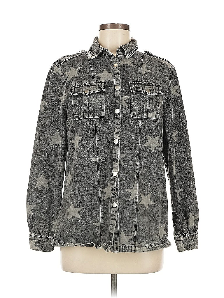 Pre-owned Macaron Denim Jacket In Gray