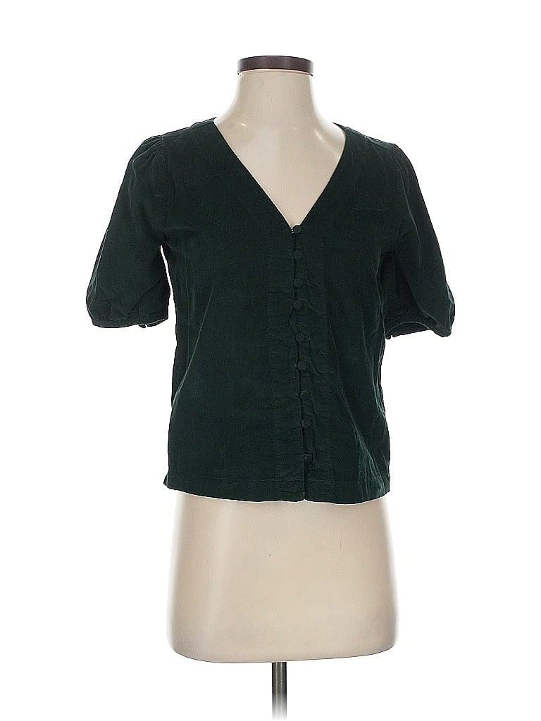 MADEWELL Pre-owned Short Sleeve Blouse In Green