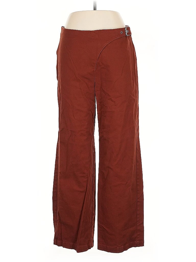 Pre-owned Future Collective Casual Pants In Burgundy