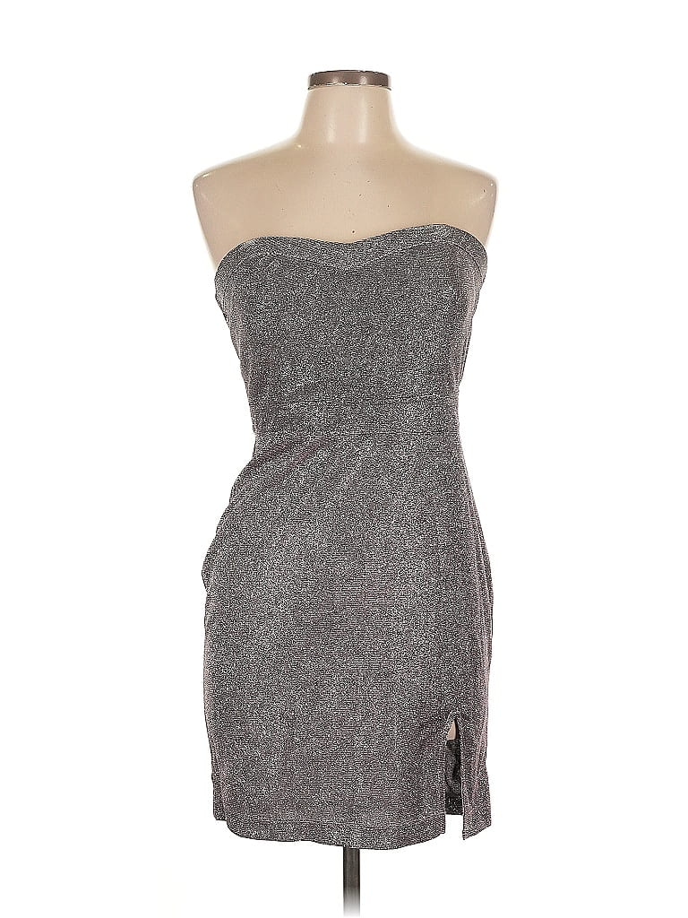 Pre-owned Assorted Brands Cocktail Dress In Silver