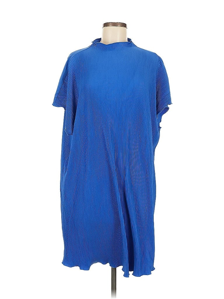 Davi & Dani Casual Dress In Blue