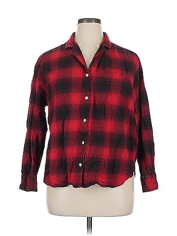 Gap Body 3/4 Sleeve Button-Down Shirt (view 1)