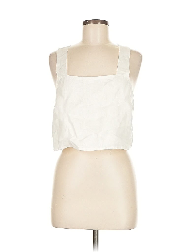 Pre-owned Vitamin A Sleeveless Blouse In White