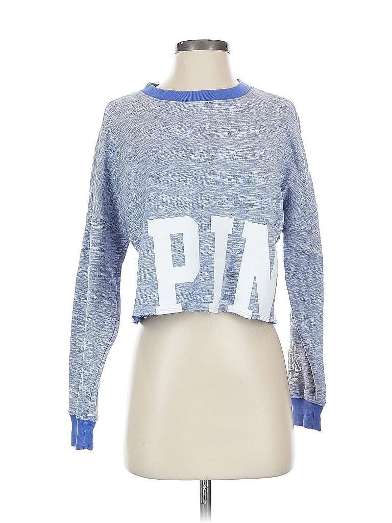 Pre-owned Victoria's Secret Pink Pullover Sweater In Blue