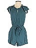 Ann Taylor LOFT 100% Viscose Solid Teal Romper Size M - photo 1