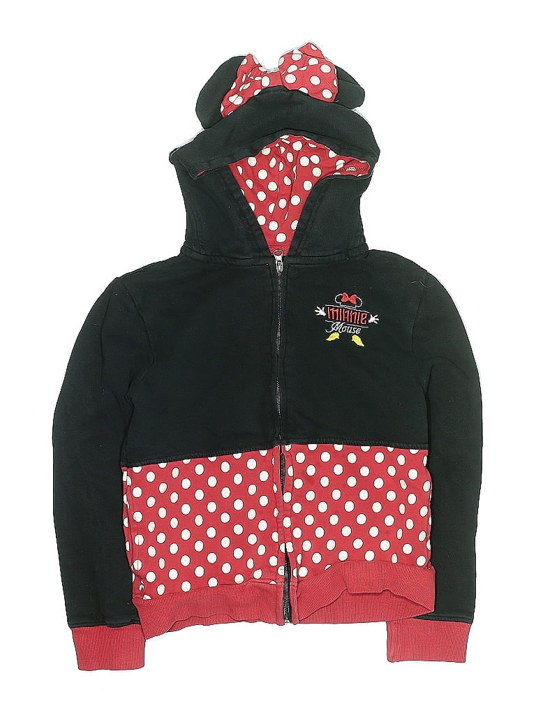 Pre-owned Disney Parks Kids' Zip Up Hoodie In Red