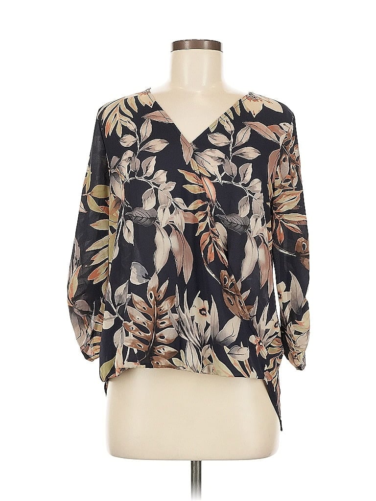 Pre-owned West Kei 3/4 Sleeve Blouse In Blue