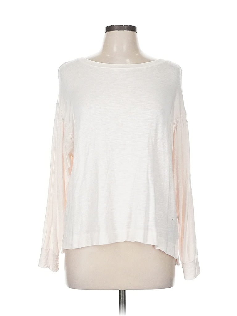 Pre-owned Ann Taylor Loft 3/4 Sleeve T-shirt In White