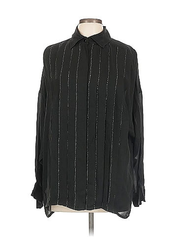 Linda Allard Ellen Tracy Long Sleeve Silk Top (view 1)