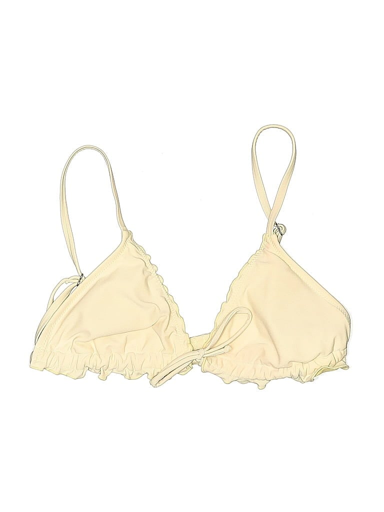 Pre-owned Xhilaration Swimsuit Top Ivory Swimwear In White