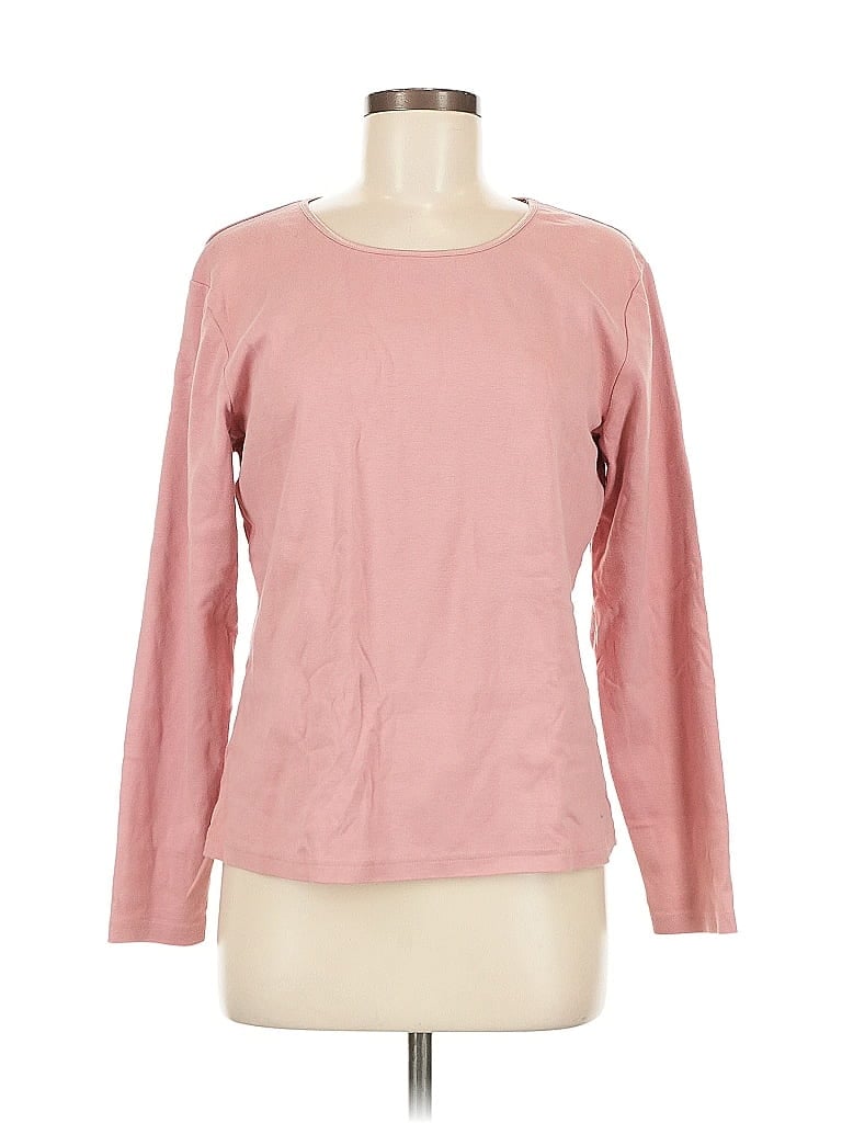 Click to view more detailed imagery on our partner's website Pre-owned Jjill Long Sleeve Top Pink Boatneck Tops