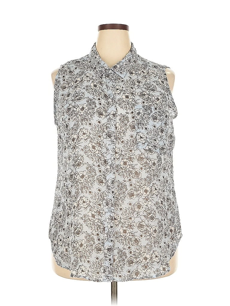 LIZ CLAIBORNE Pre-owned Sleeveless Blouse In Blue