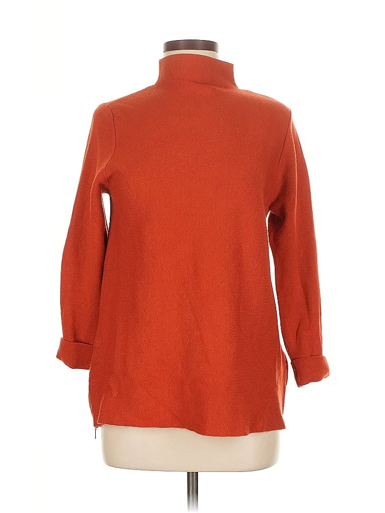 Click to view more detailed imagery on our partner's website Pre-owned Tahari Turtleneck Sweater In Orange
