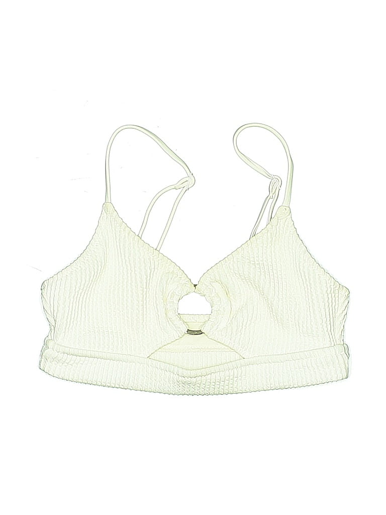 Pre-owned Aerie Swimsuit Top Ivory Swimwear In White