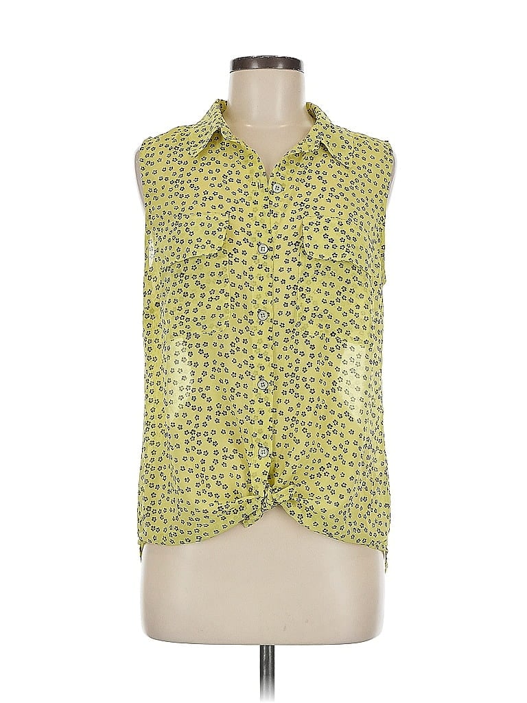 Pre-owned Cabi Sleeveless Blouse In Yellow
