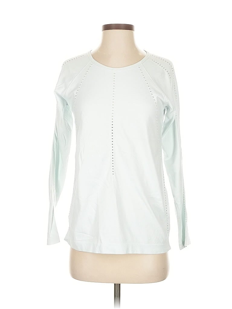 Pre-owned Athleta Long Sleeve T-shirt In White