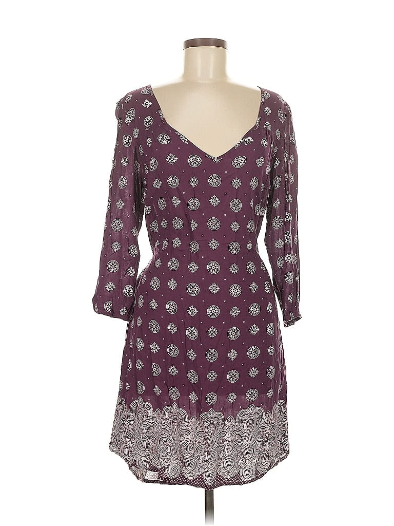 Pre-owned H&m L.o.g.g. Casual Dress In Purple