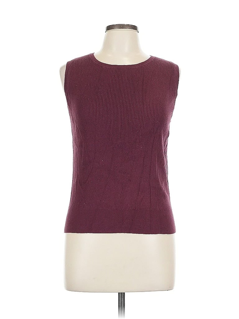 Pre-owned Ann Taylor Loft Outlet Sweater Vest In Burgundy