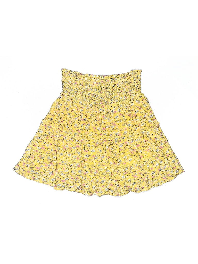 Pre-owned Pink Lily Casual Skirt In Yellow