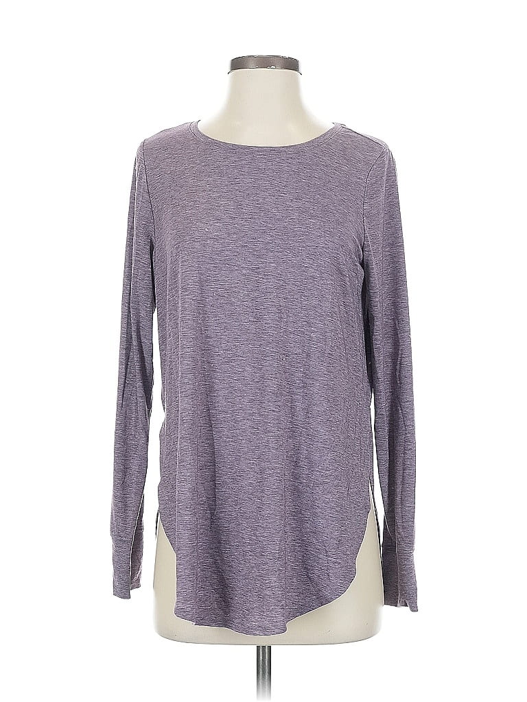 Pre-owned Gap Fit Long Sleeve T-shirt In Purple