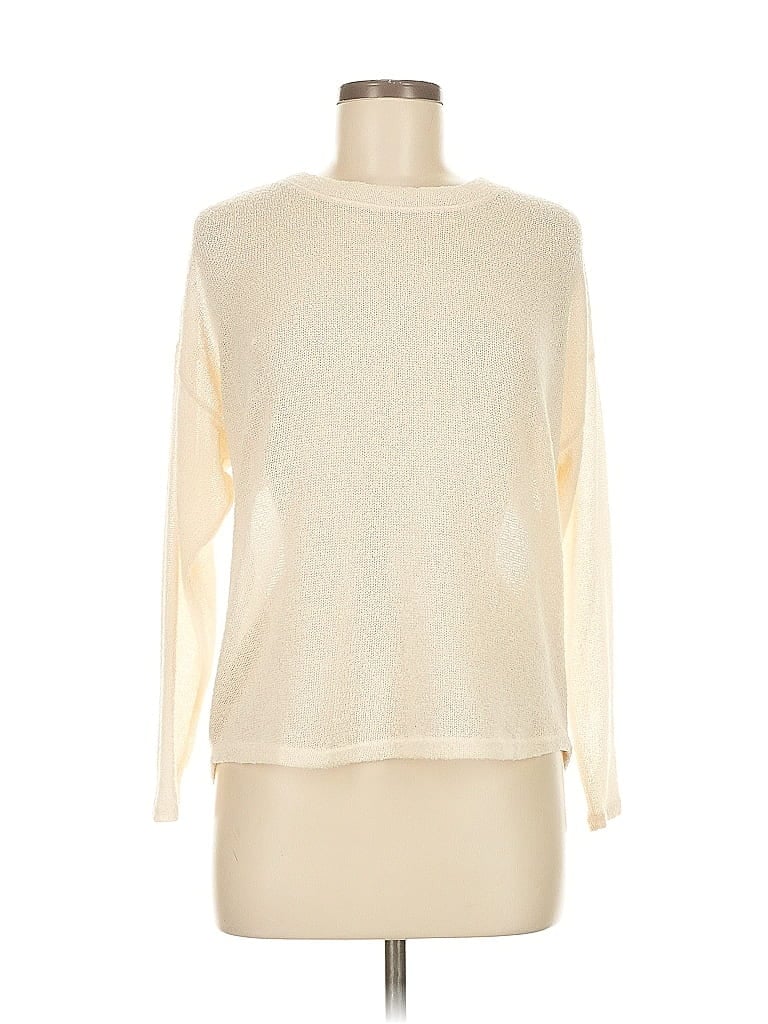 Click to view more detailed imagery on our partner's website Pre-owned Blu Pepper Long Sleeve Top Ivory Crew Neck Tops In White