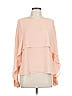 DKNY 100% Polyester Orange 3/4 Sleeve Blouse Size L (petite) - photo 1