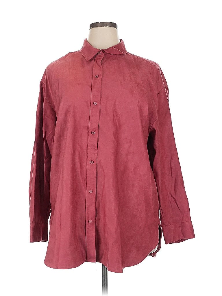 Click to view more detailed imagery on our partner's website Pre-owned Banana Republic Factory Store Long Sleeve Blouse In Burgundy