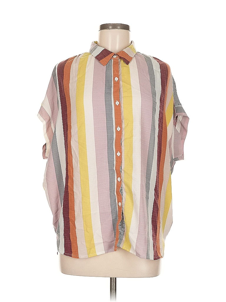 Click to view more detailed imagery on our partner's website Pre-owned Mystree Short Sleeve Blouse In Brown