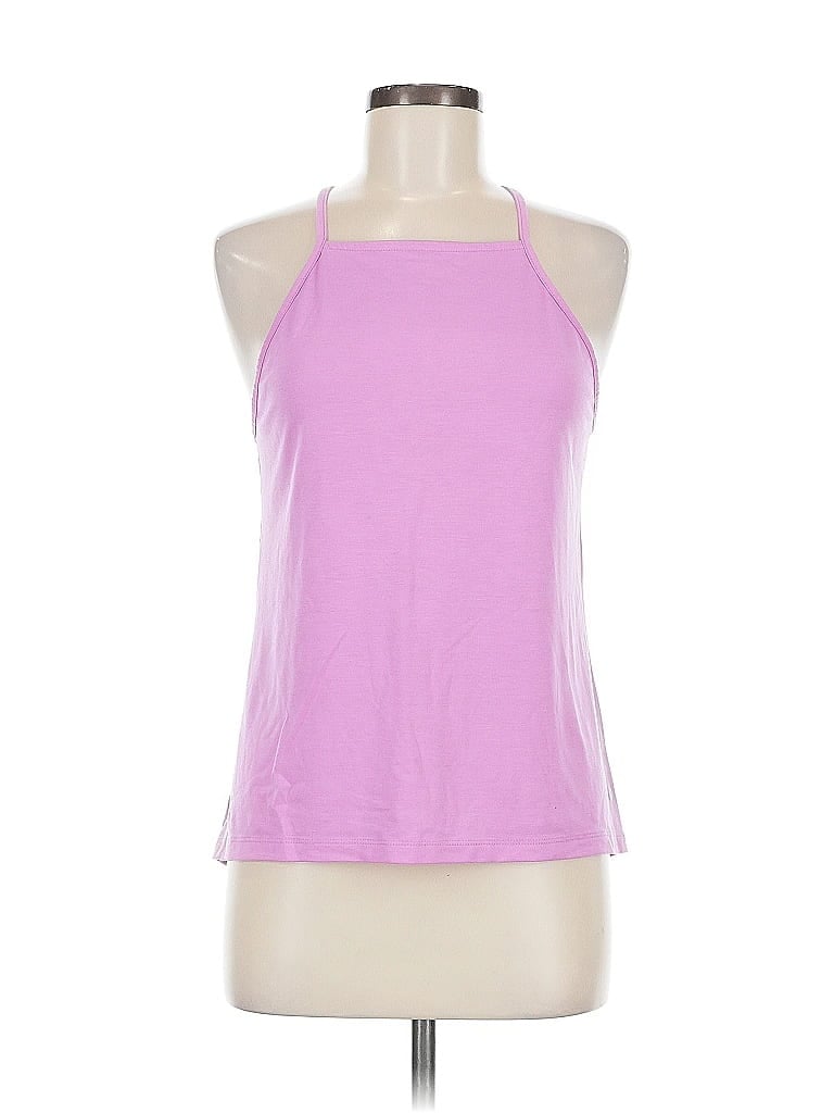 Click to view more detailed imagery on our partner's website Pre-owned Apana Sleeveless Top Purple Halter Neckline Tops
