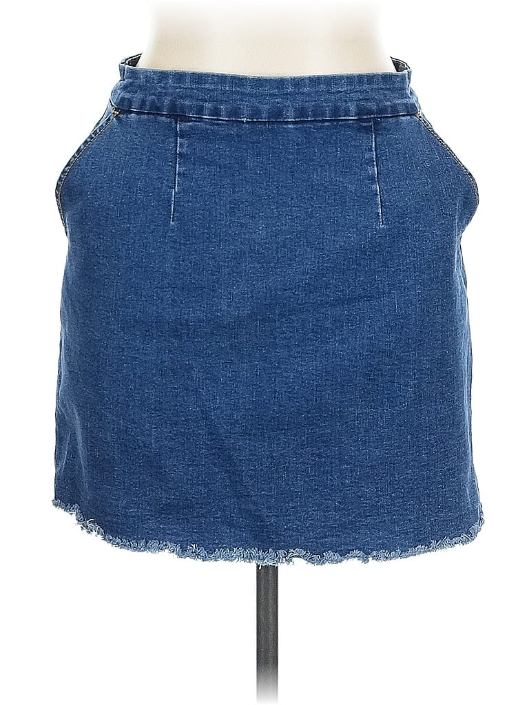 Pre-owned Forever 21 Denim Skirt In Blue