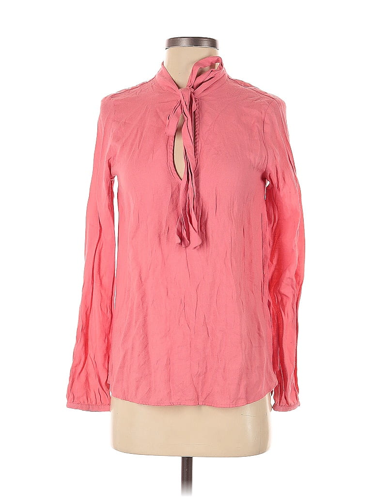 Pre-owned Trafaluc By Zara Long Sleeve Blouse In Pink