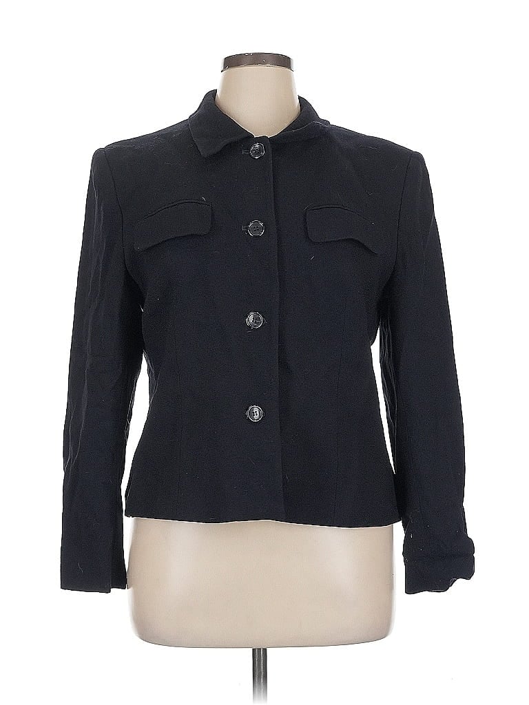 Click to view more detailed imagery on our partner's website Pre-owned Jones New York Wool Blazer Jacket In Black