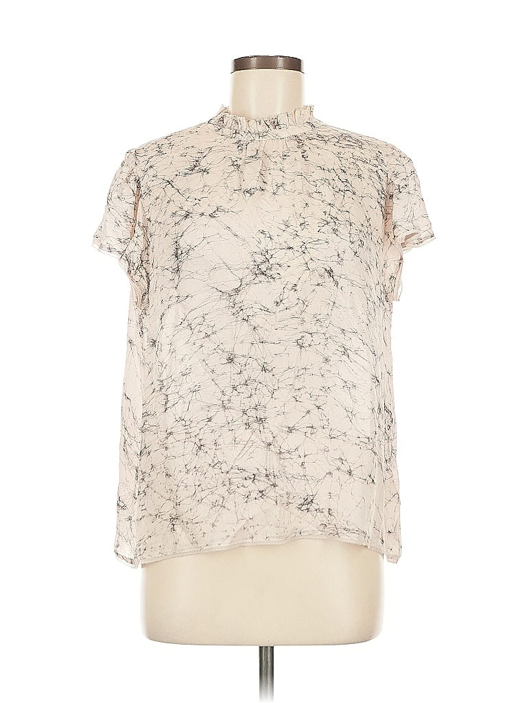 Pre-owned Go By Go Silk Short Sleeve Blouse In Pink