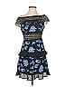 Topshop 100% Polyester Blue Cocktail Dress Size 2 - photo 1