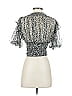 Free People 100% Polyester Silver Short Sleeve Blouse Size XS - photo 2